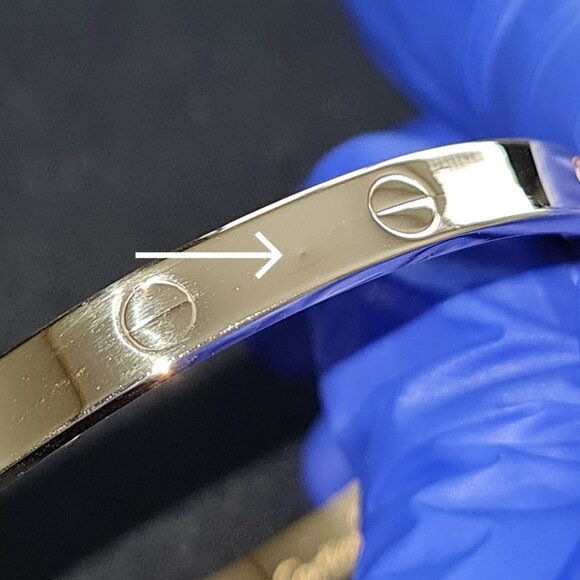 18k Gold bracelet - Bangle screw type design - Picture 10 of 15